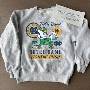 Vintage University of Notre Dame Fighting Irish Football Sweatshirt, NCAA Shirt